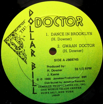 Classic D.I.A/JameKee/Dollar Bill label 12 inch vinyl: Dance In Brooklyn by Doctor being sold for USA$125.