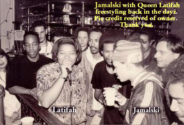Jamalski with Queen Latifah freestyling back in the days.