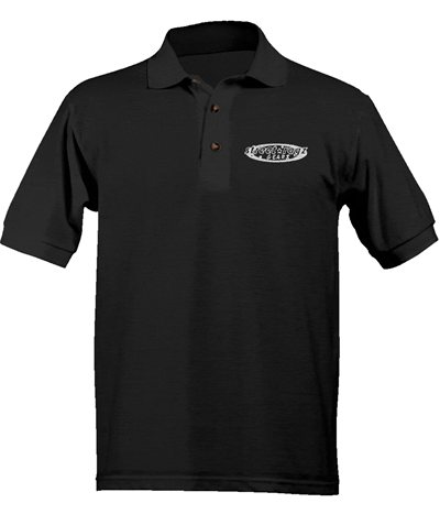 Street Ragz  B&W Logo Polo Black Shirt Alternative. FREE SHIPPING.